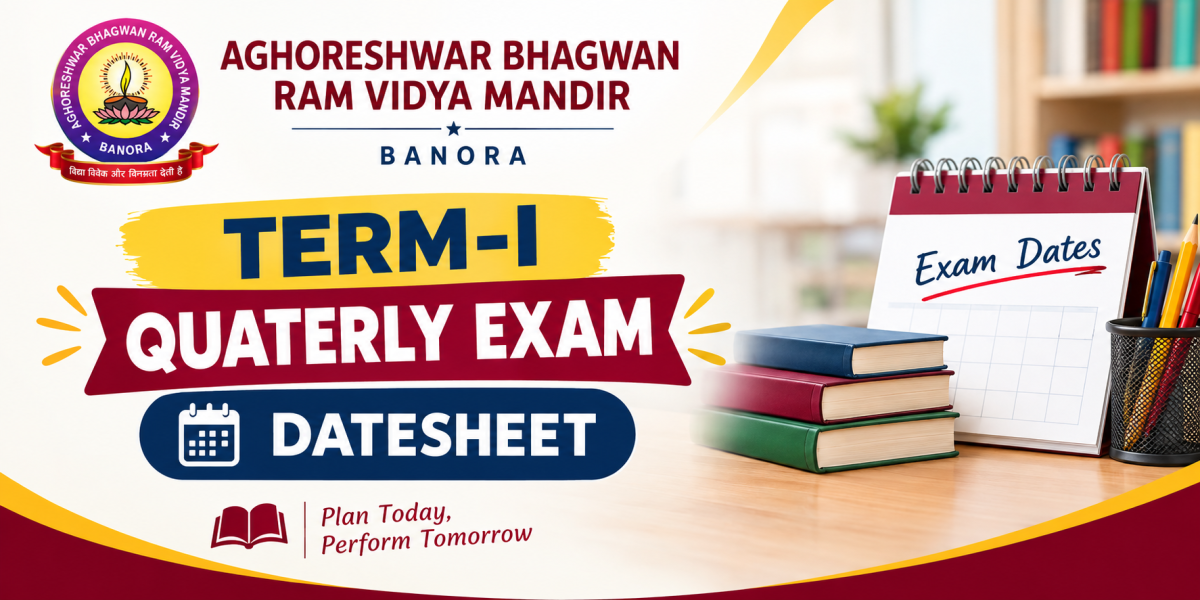 Term-I & Quarterly Exam Datesheet 2026 Released (Nursery – Class 10)